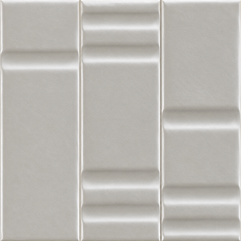 Track Pewter Decor Mix – three representative sculpted tile profiles