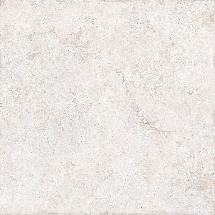 Baverstock Milk pale aged limestone-effect porcelain tile