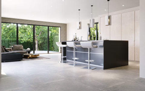 Bayford Steel tiled kitchen floor