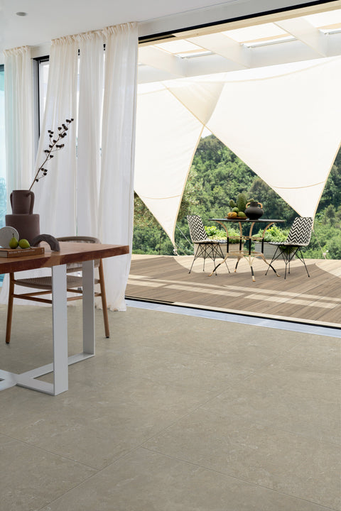 Fossil marl patio