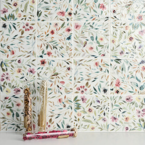 Jasmine Camellia tile detail