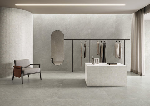 Meadowstone pebble parchment room
