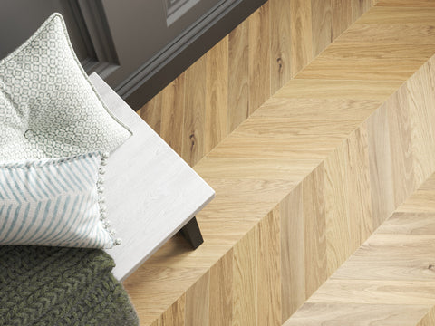 Sherwood Honeysuckle chevron floor detail
