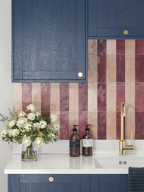 Vera Design berry bathroom