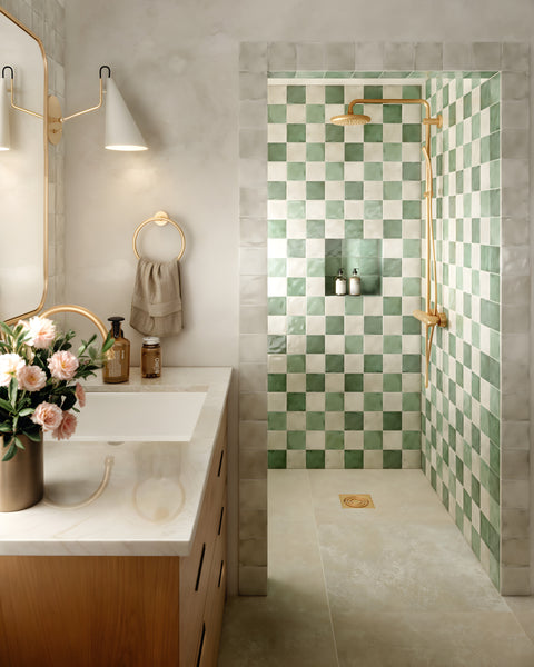 Vera Design pistachio bathroom