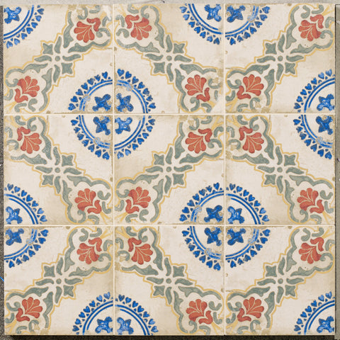 Wren Spice patterned tile installation detail