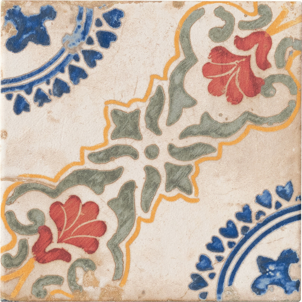 Wren spice square tile face