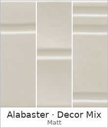 Track Alabaster Decor Mix ceramic tile surface
